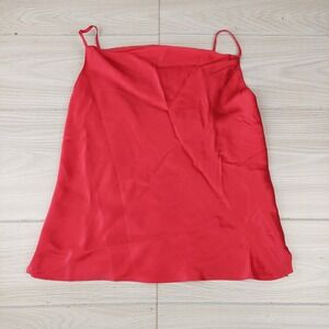 L' Agence Jane Camisole Cami Tank Womens XS Red Silk Nighty Quiet Luxury Straps‎